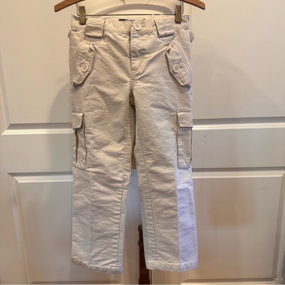 MARC JACOBS Cream Cropped Ankle Cargo Pants Vintage Y2K